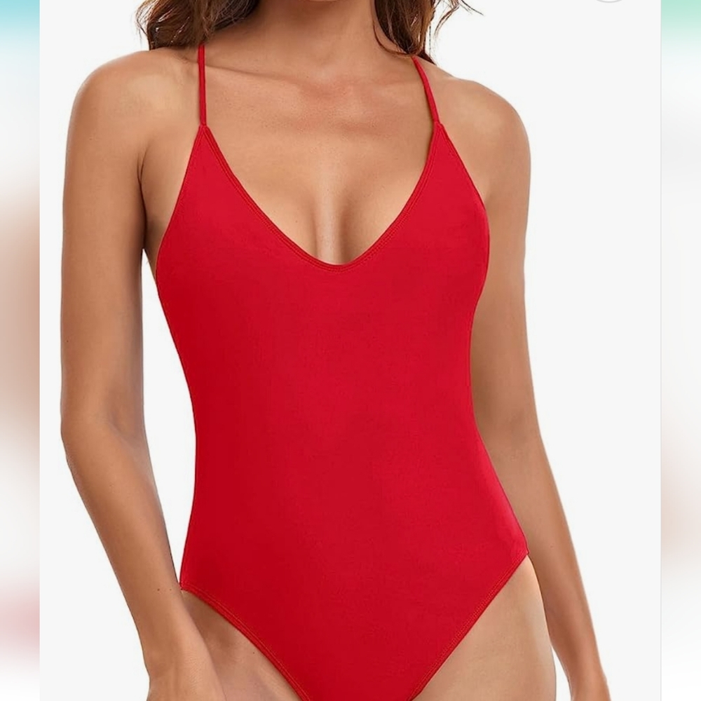 TEMPT ME RED ONE PIECE SWIMSUITS SIZE SMALL